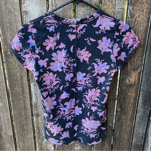Rag & Bone All Over Floral Organic Cotton Fitted Short Sleeve Tee Sz S - Picture 6 of 10
